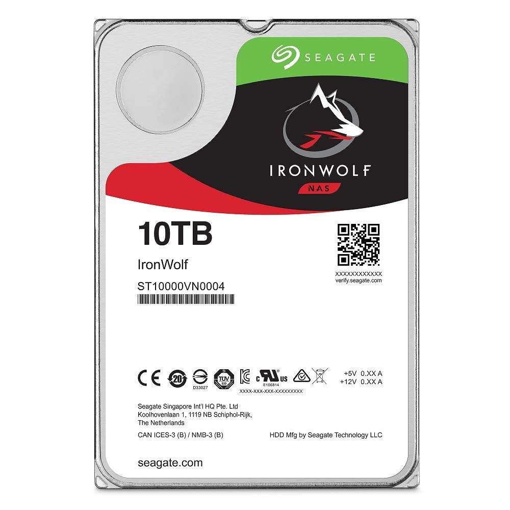 外付けハードディスク・ドライブ Seagate IronWolf 10TB HDD ST10000VN0004 Seagate ST10000VN0004 – 10TB NAS Hard Drive